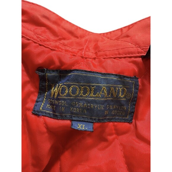 VTG Grandpa Core Farmer Grunge WOODLAND 90% Wool Red Plaid Flannel Sz XL - Picture 13 of 13